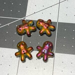 Czech Gingerbread Glass Beads (4)